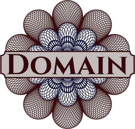 Domain rosette or money style emblem