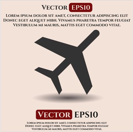 plane icon vector symbol flat eps jpg app web concept website