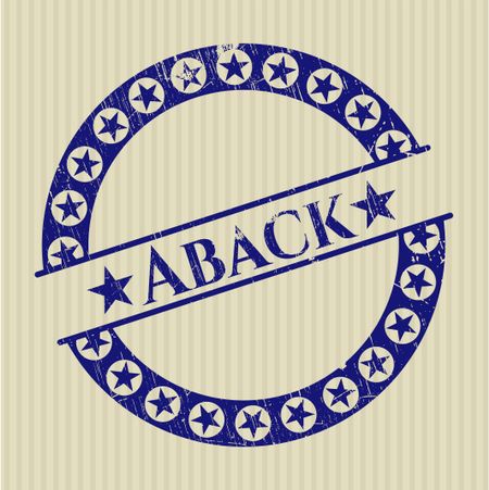 Aback rubber grunge stamp