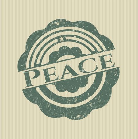 Peace rubber grunge texture seal