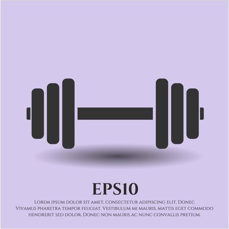 Dumbbell icon vector symbol flat eps jpg app web concept website