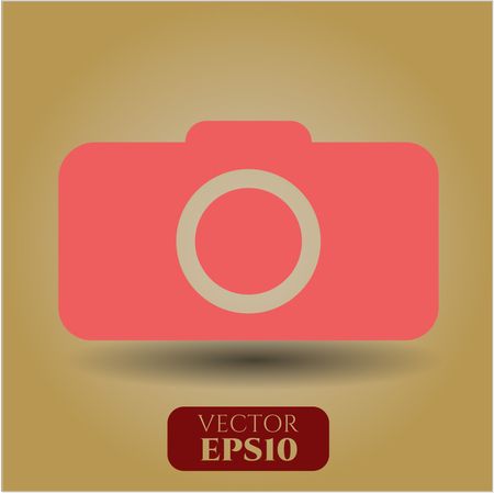 Photo camera icon vector symbol flat eps jpg app web