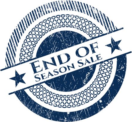 End of Season Sale rubber grunge stamp