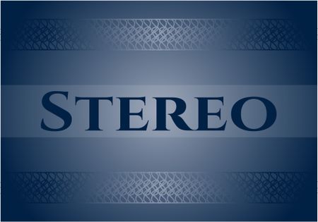 Stereo retro style card, banner or poster