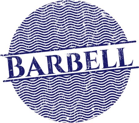 Barbell rubber grunge texture stamp