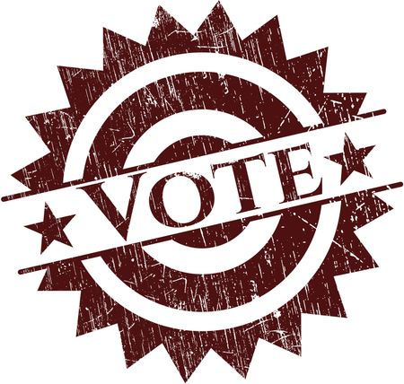 Vote rubber grunge stamp