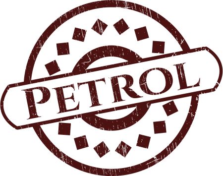 Petrol rubber grunge stamp