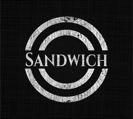 Sandwich written on a blackboard