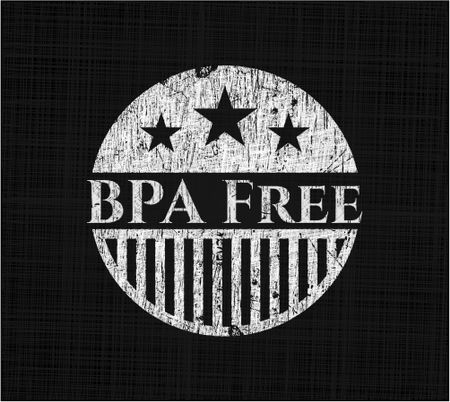 BPA Free chalkboard emblem on black board
