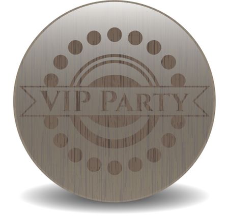 VIP Party wood icon or emblem