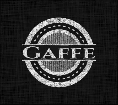 Gaffe chalk emblem, retro style, chalk or chalkboard texture