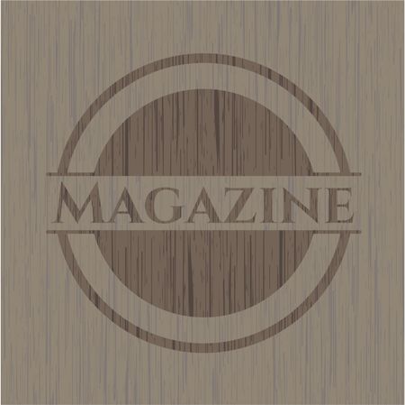 Magazine wood icon or emblem