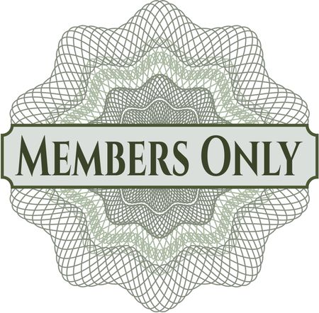 Members Only rosette or money style emblem