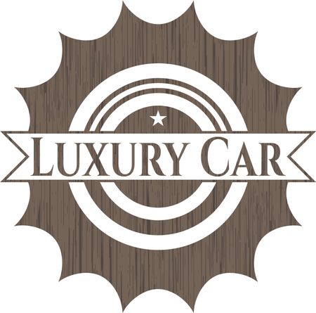 Luxury Car vintage wooden emblem