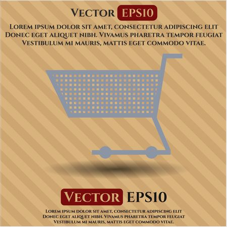 Shopping cart vector icon