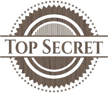 Top Secret retro wood emblem