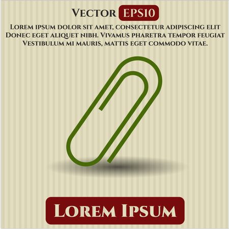 paper clip icon vector symbol flat eps jpg app web concept