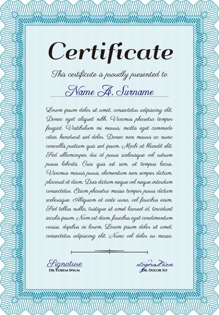 certificate template eps10 jpg of achievement diploma vector illustration design completion