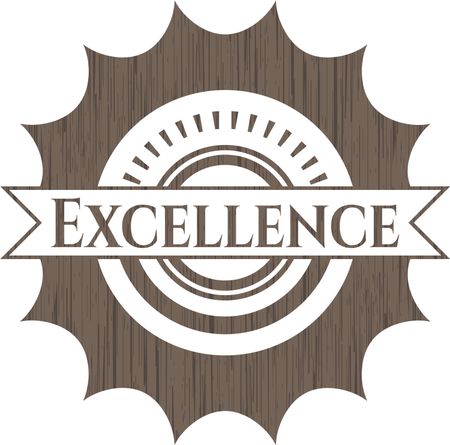 Excellence wooden emblem
