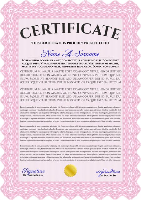 certificate template eps10 jpg of achievement diploma vector illustration design completion