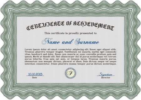 certificate template eps10 jpg of achievement diploma vector illustration design completion