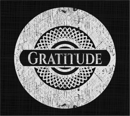 Gratitude on chalkboard