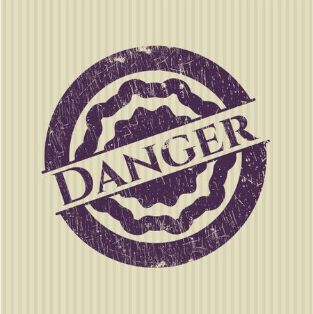Danger rubber grunge stamp