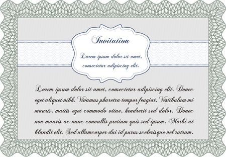 Formal invitation. With complex background. Customizable, Easy to edit and change colors. Excellent design.