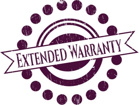 Extended Warranty rubber grunge texture seal