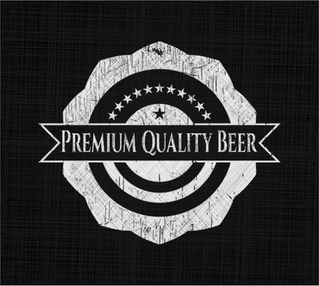 Premium Quality Beer written with chalkboard texture