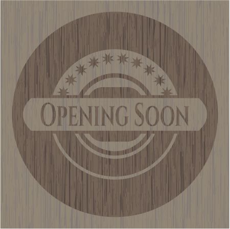 Opening Soon wooden signboards