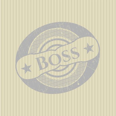 Boss rubber stamp with grunge texture