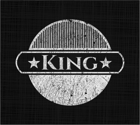 King written with chalkboard texture