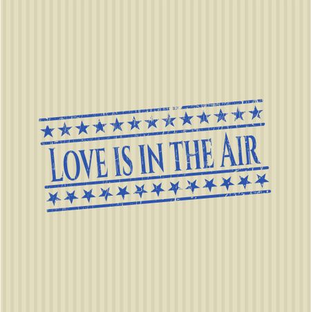 Love is in the Air grunge style stamp