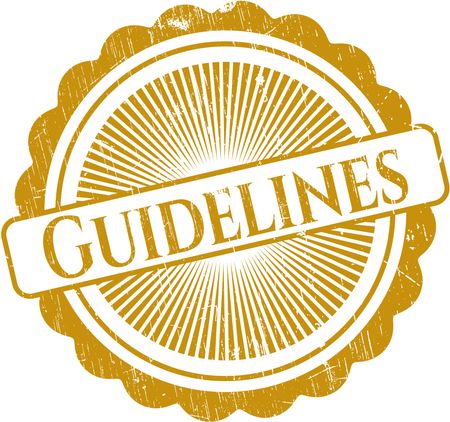 Guidelines grunge style stamp
