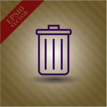 Trash can icon vector symbol flat eps jpg app web concept