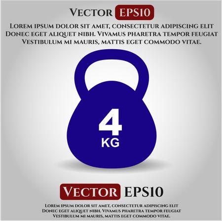 4kg kettlebell icon vector symbol flat eps jpg app