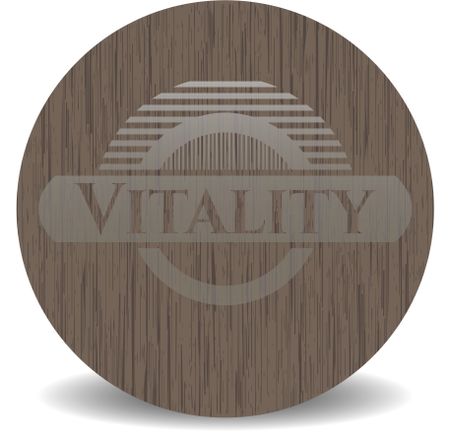 Vitality retro wooden emblem