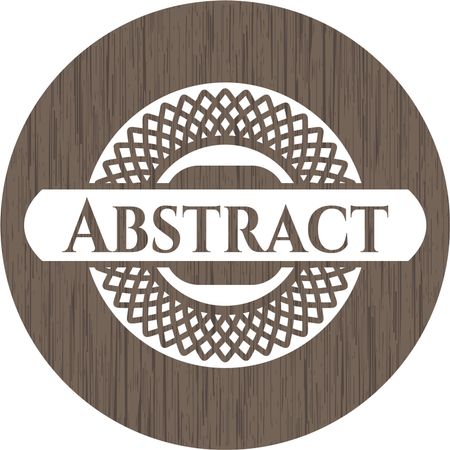 Abstract retro wooden emblem