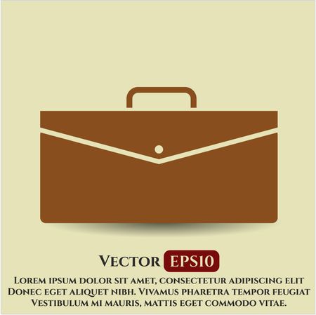 business briefcase icon vector symbol flat eps jpg