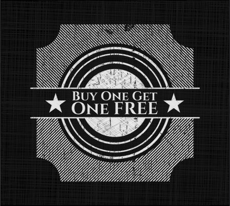 Buy one get One Free written with chalkboard texture