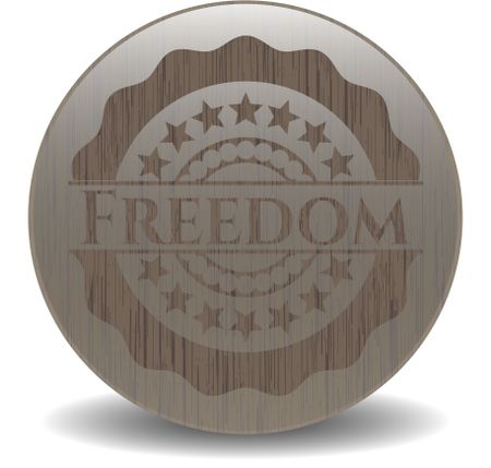 Freedom wood emblem. Retro
