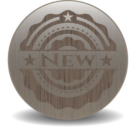 New wooden emblem. Vintage.