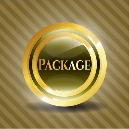 Package golden emblem