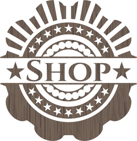 Shop retro style wood emblem