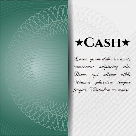 Cash colorful card