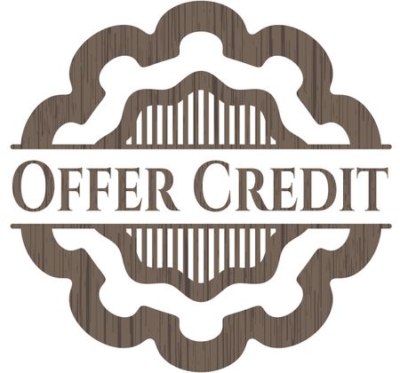 Offer Credit vintage wood emblem