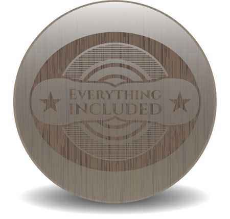 Everything included realistic wood emblem