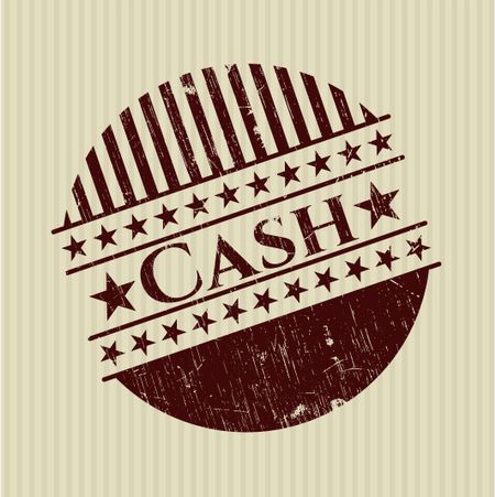 Cash grunge stamp