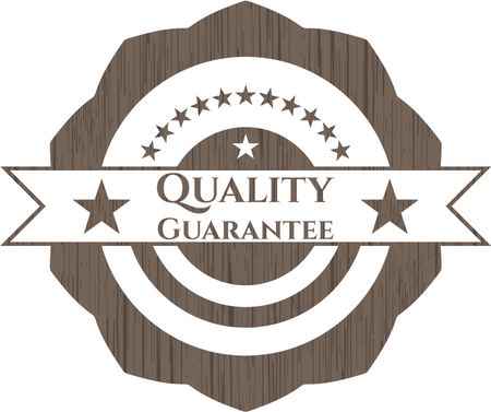 Quality Guarantee retro wood emblem